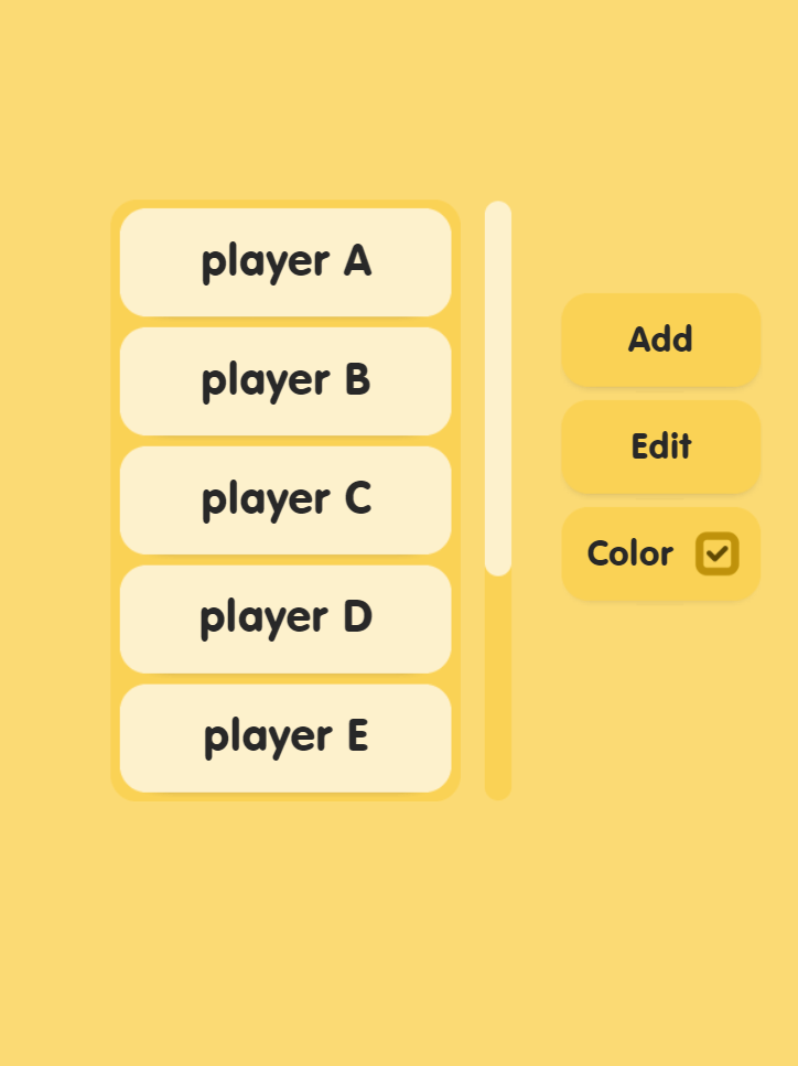 Fully customizable scrollable list Game Templates